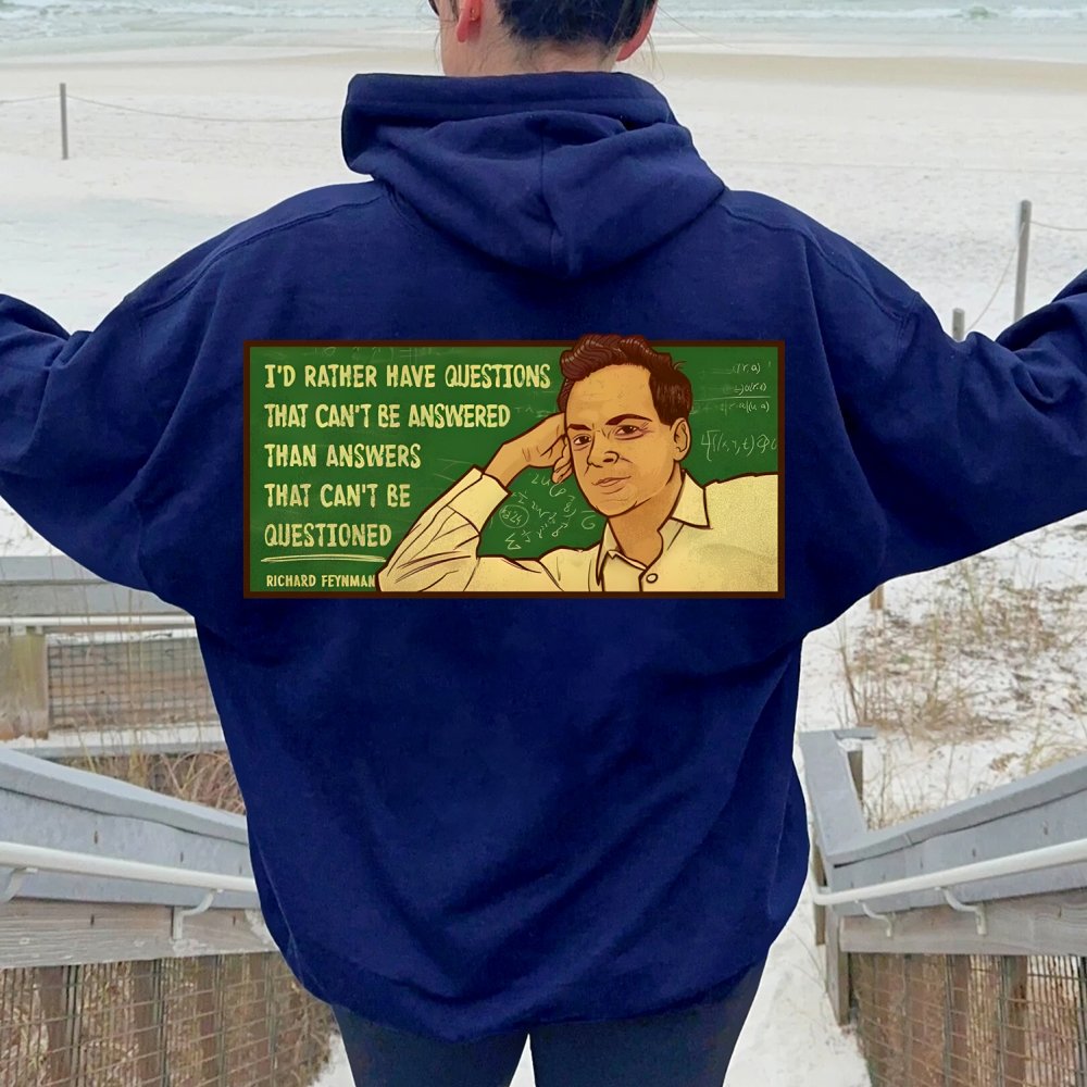 Feynman Science Printed Back Cotton Hoodie