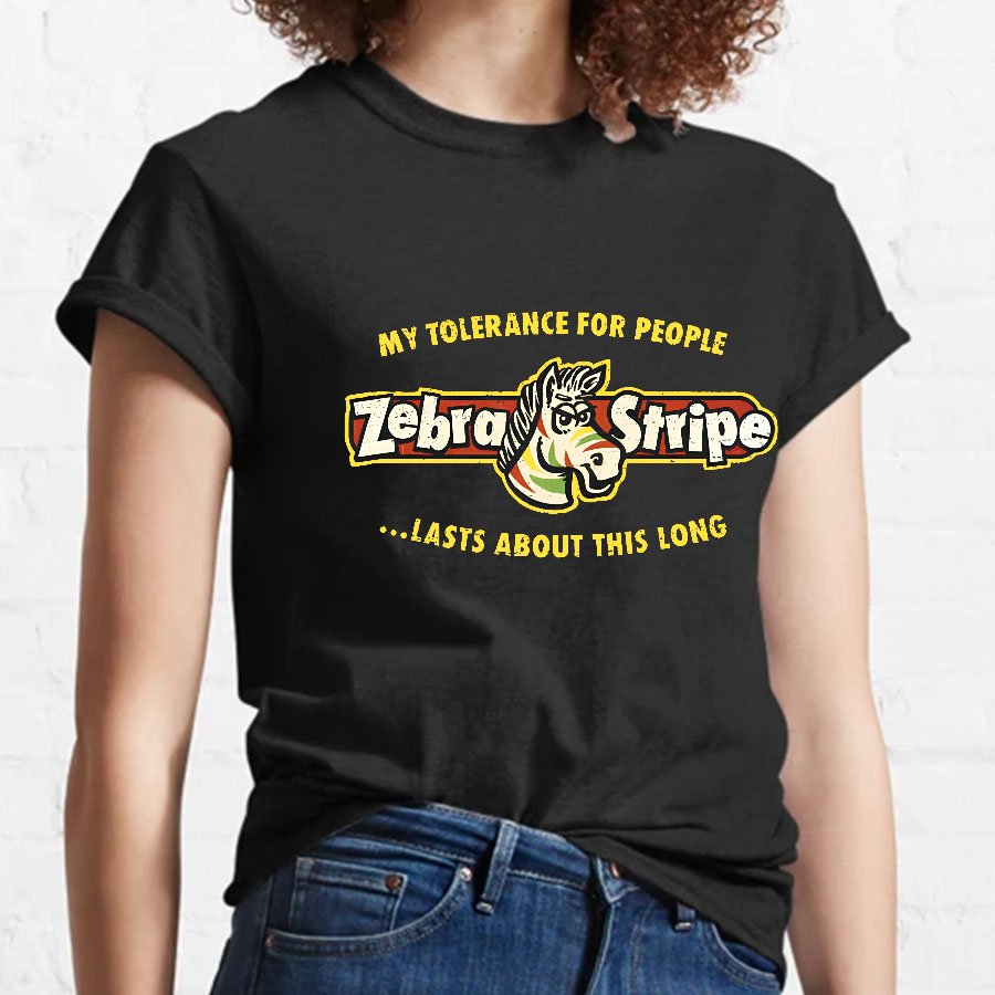 Zebra Fruit Stripe Gum Geeky T-Shirt