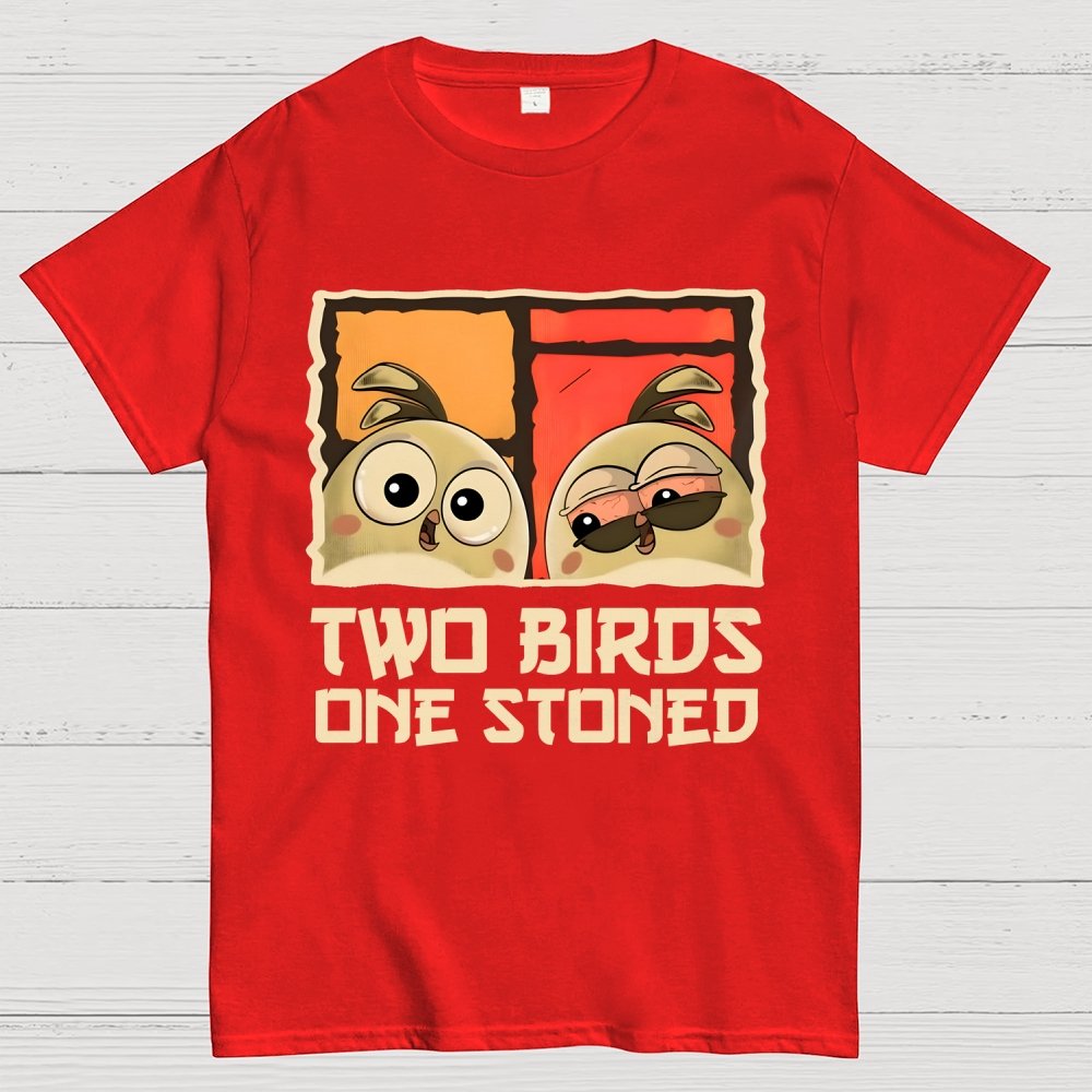 Two Birds One Stoned Unisex Geek T-Shirt