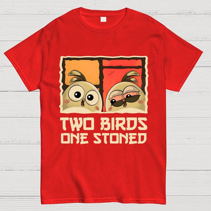 Two Birds One Stoned Unisex Geek T-Shirt