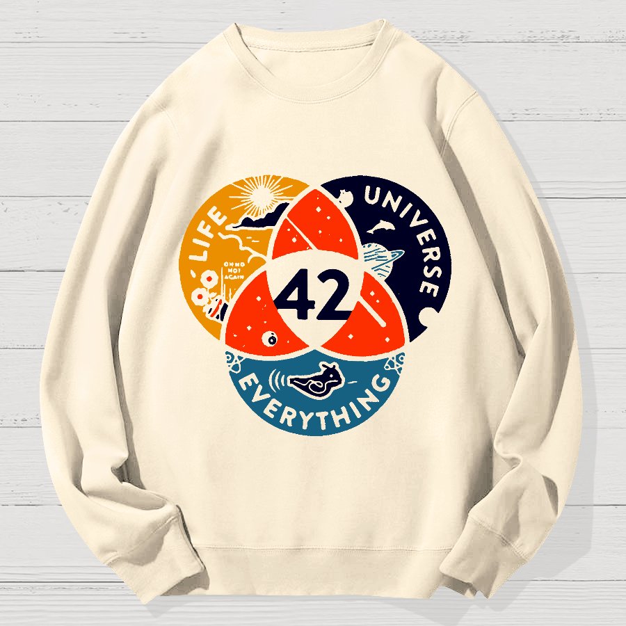 42 The Answer To Life The Universe And Everything Geek Cotton Sweatshirt