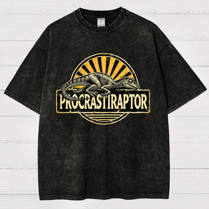 Procrastiraptor Vintage Distressed T-shirt