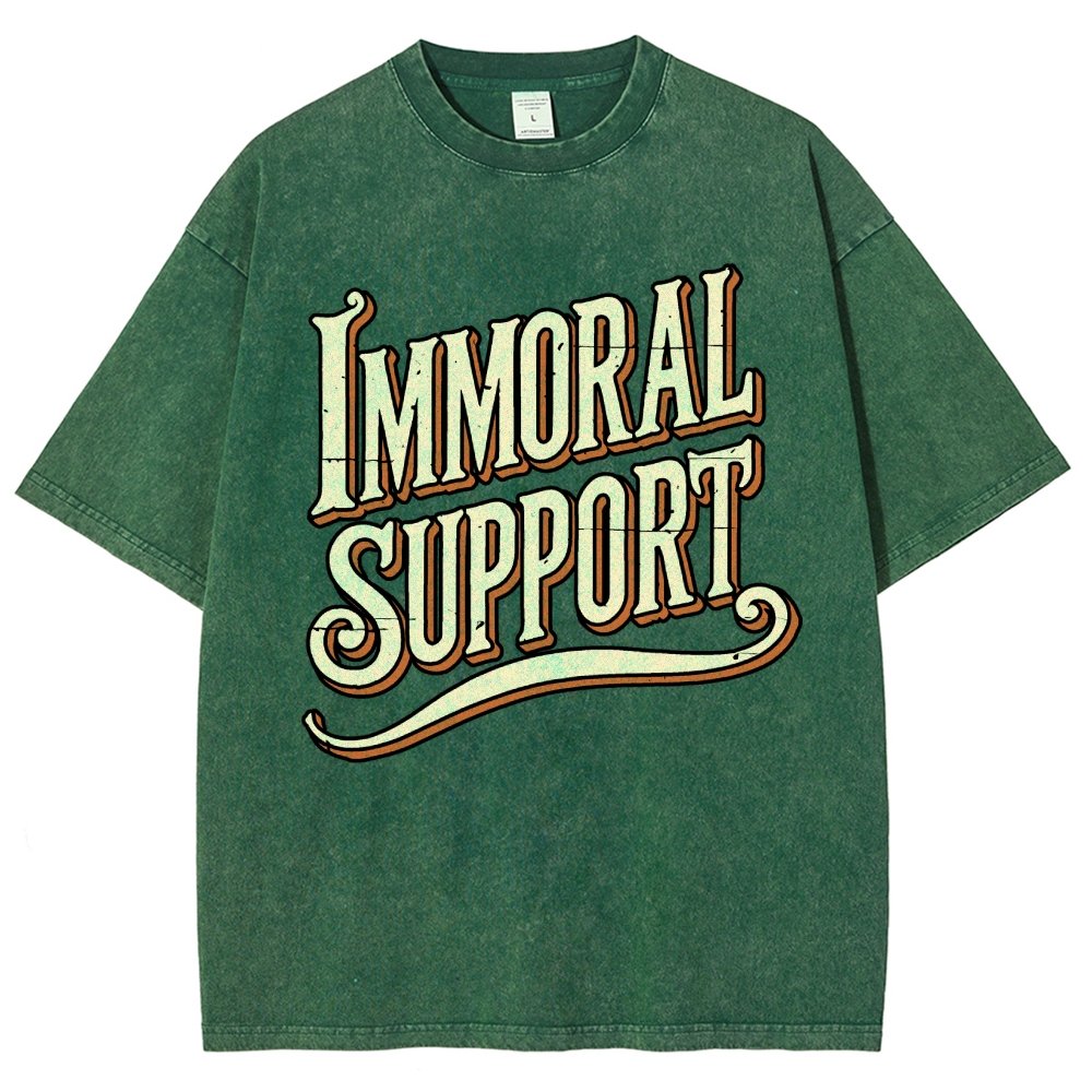 Immoral Support Friend Vintage Distressed T-shirt