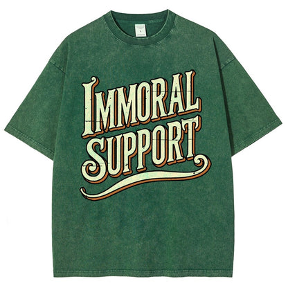 Immoral Support Friend Vintage Distressed T-shirt