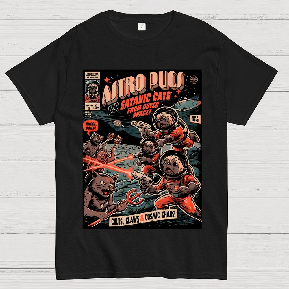 Astro Pugs Geek T-Shirt