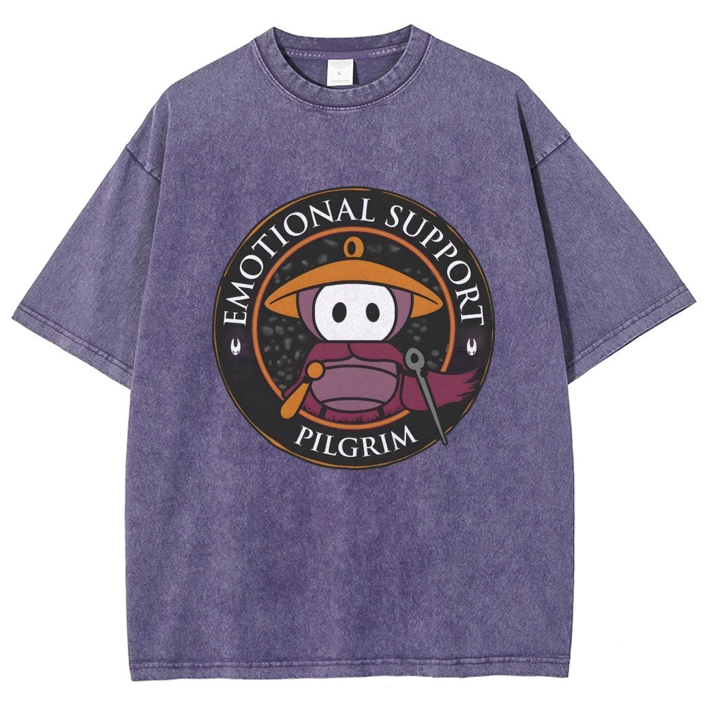 Emotional Support Pilgrim Vintage Distressed T-shirt