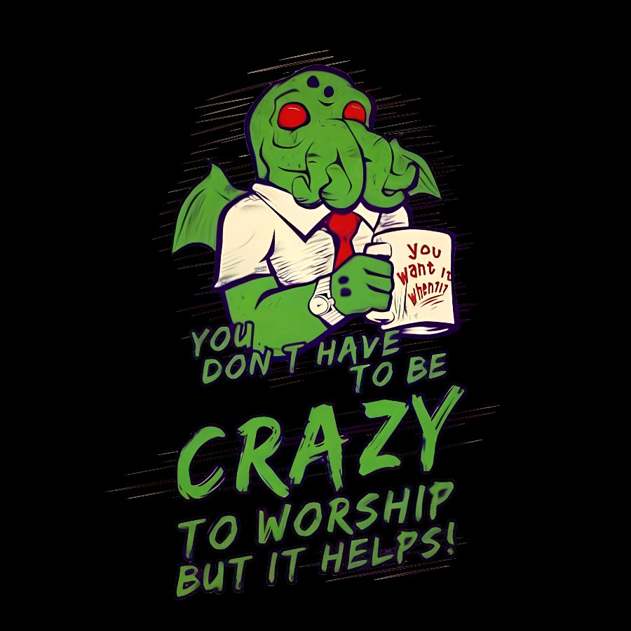 You Don't Have To Be Crazy To Worship But It Helps！Geek Cotton Sweatshirt