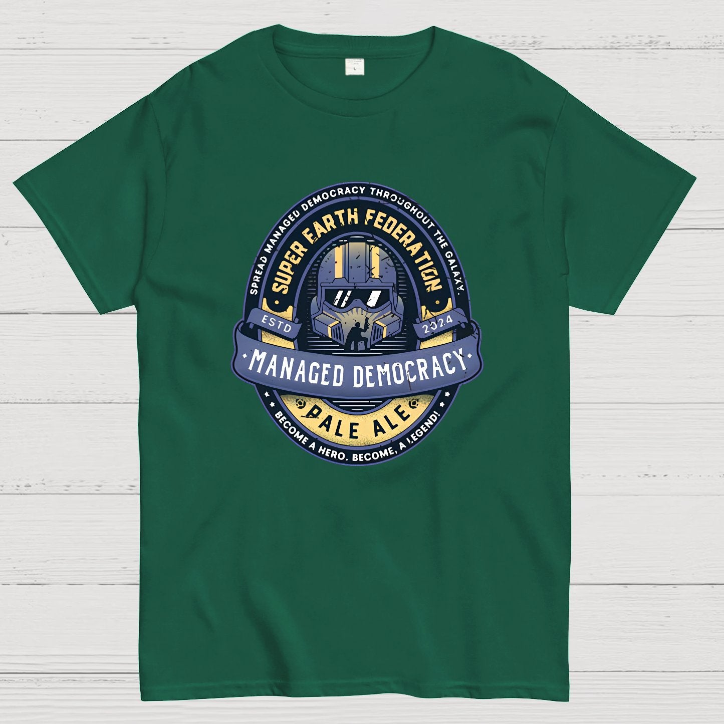 Democracy Exo Patriot Mech Geeky T-Shirt