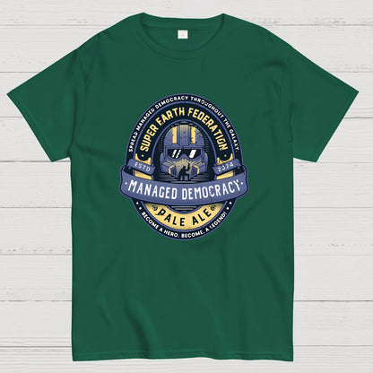Democracy Exo Patriot Mech Geeky T-Shirt