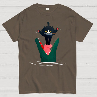 Funny Black Cat Geek T-Shirt