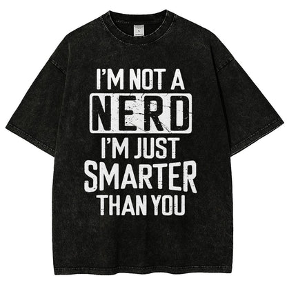 Funny Nerd T-shirt Smart person Vintage Distressed T-shirt