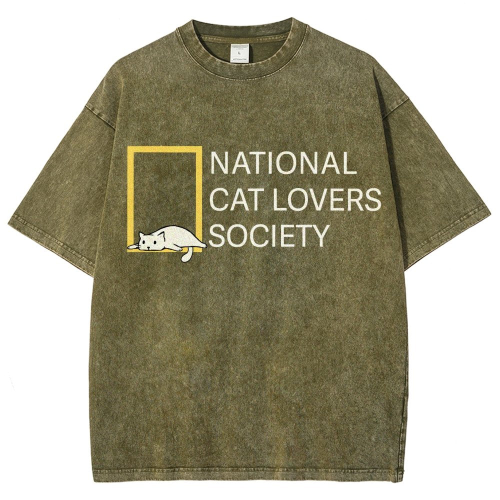National Cat Lovers Society Vintage Distressed T-shirt