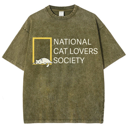 National Cat Lovers Society Vintage Distressed T-shirt