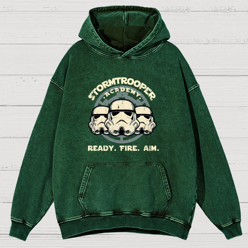 Ready. Fire. Aim. Vintage Distressed Hoodie