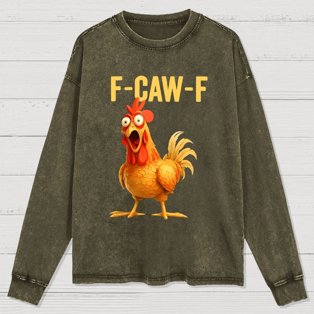 F-Caw-F Chicken Washed Long Sleeve Tee