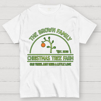 Vintage Christmas Tree Farm Geek T-Shirt