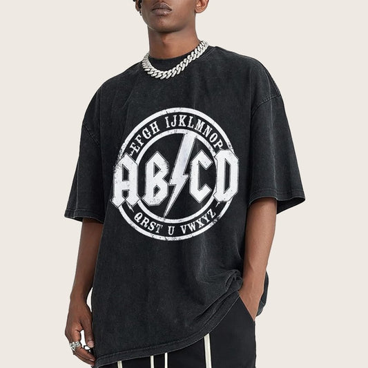 Hard Rock Alphabet Vintage Distressed T-shirt