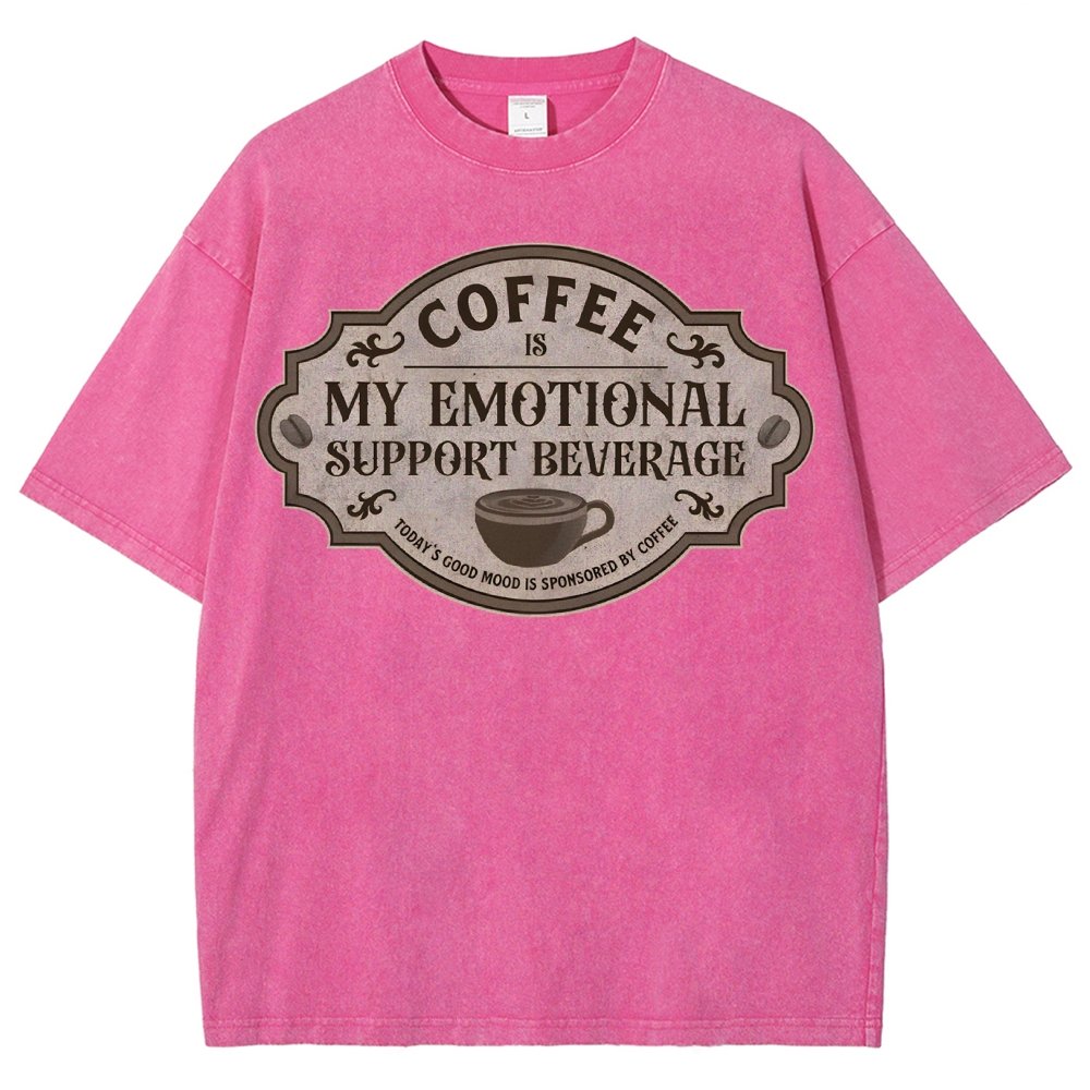My Emotional Support Beverage Vintage Distressed T-shirt