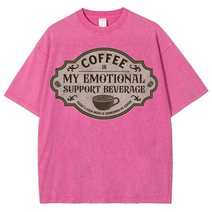 My Emotional Support Beverage Vintage Distressed T-shirt