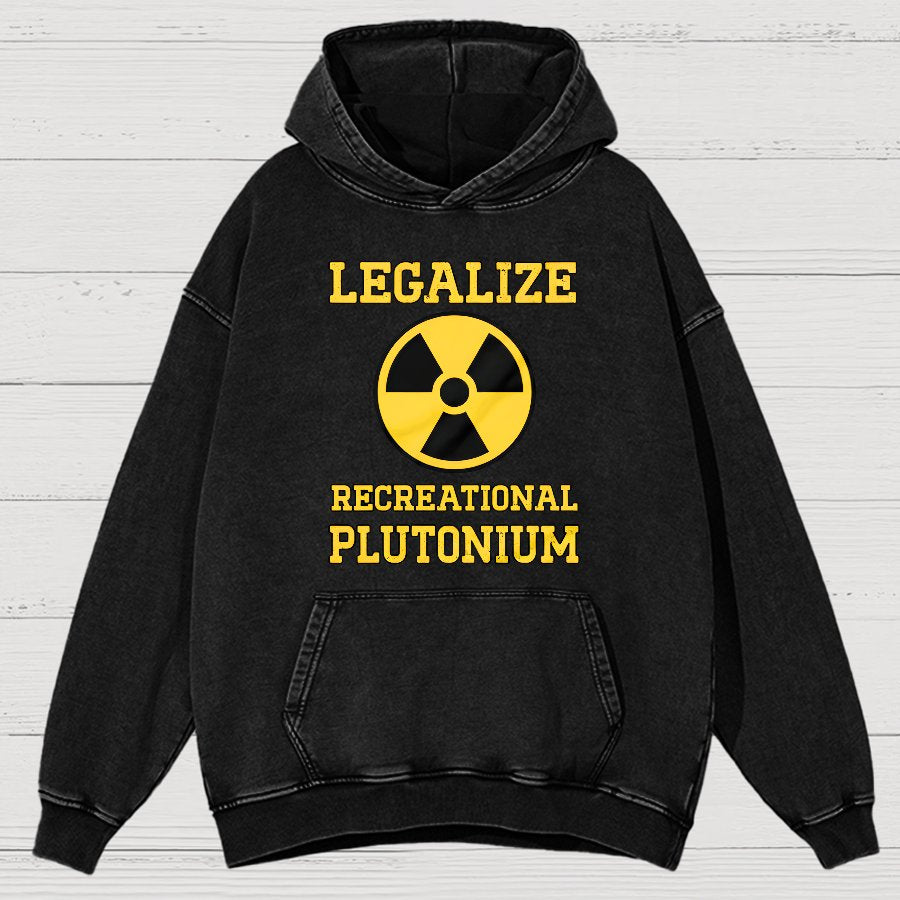 Legalize Recreational Plutonium Vintage Distressed Hoodie