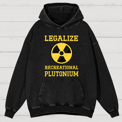 Legalize Recreational Plutonium Vintage Distressed Hoodie