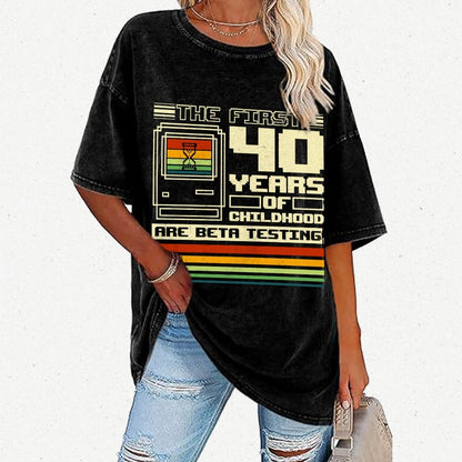 The First 40 Years Of Childhood Vintage Distressed T-shirt