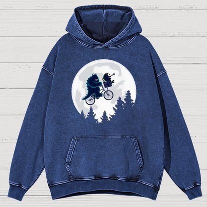 Ride Across The Moon Vintage Distressed Hoodie