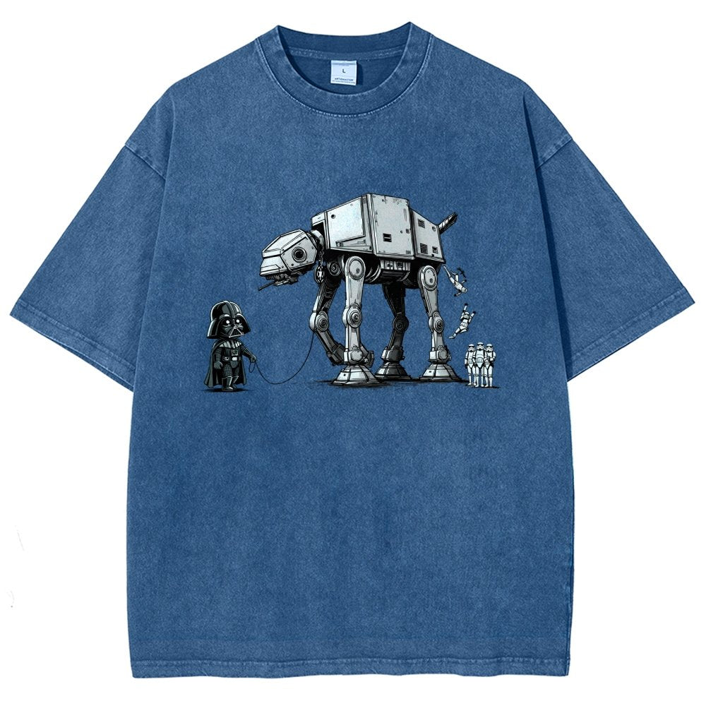 The villain and his adorable steel pet Vintage Distressed T-shirt