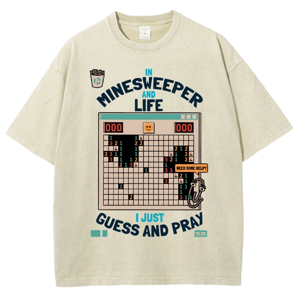 The Minesweeper Philosophy Vintage Distressed T-shirt