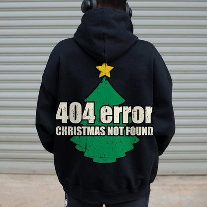 Error 404 Printed Back Cotton Hoodie