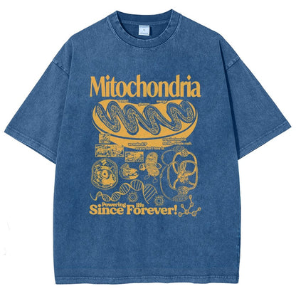 Mitochondria Vintage Science Vintage Distressed T-shirt