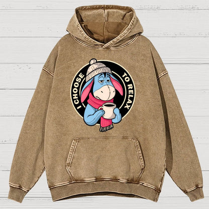 I Chose To Relax Vintage Distressed Hoodie