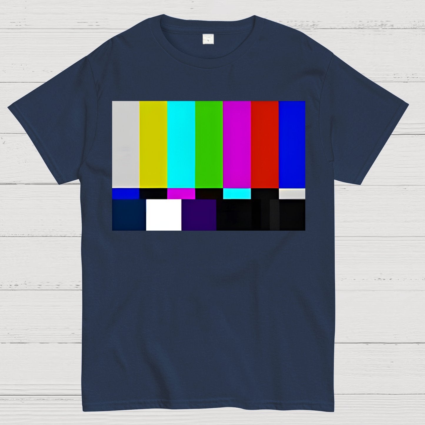 Retro Color Bar Screen Geek T-Shirt
