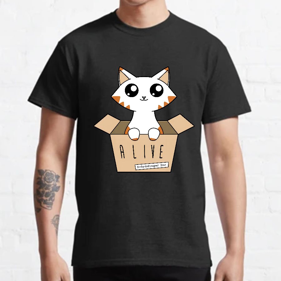 Schrödinger's Cat Glow in the Dark Nerdy T-Shirt