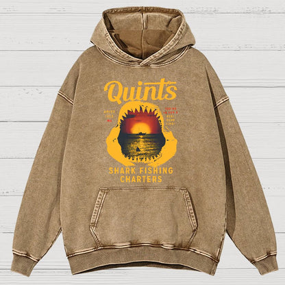Captain's Shark Fishing Charters Vintage Distressed Hoodie