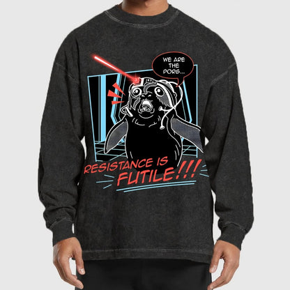 We Are Resistance Is Futile Washed Long Sleeve Tee