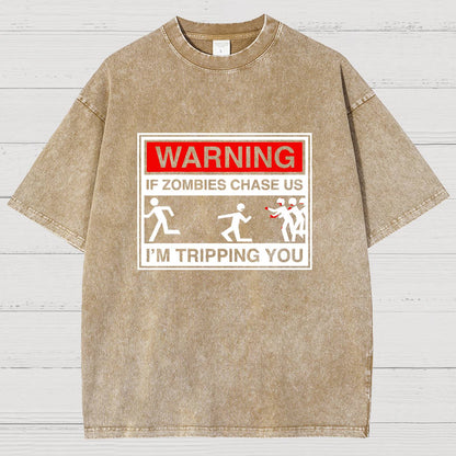 If Zombies Chase Us Vintage Distressed T-shirt