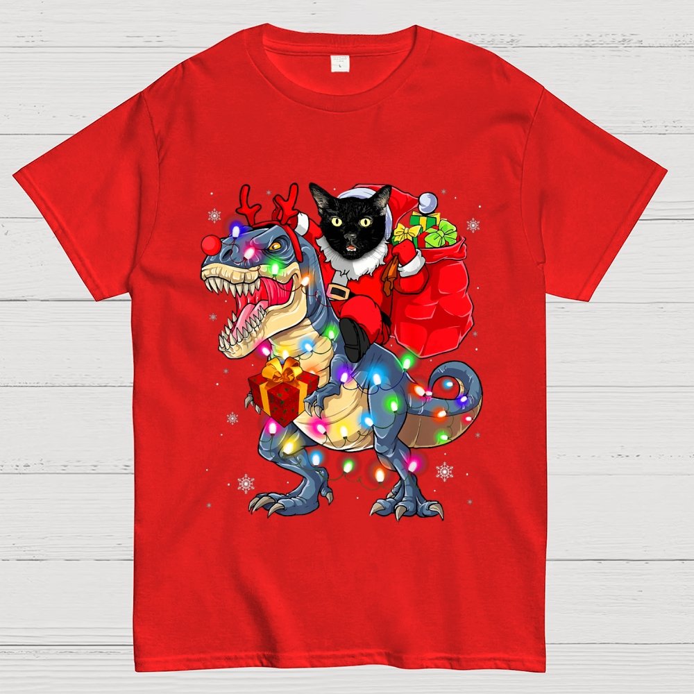 Cat Christmas Geek T-Shirt