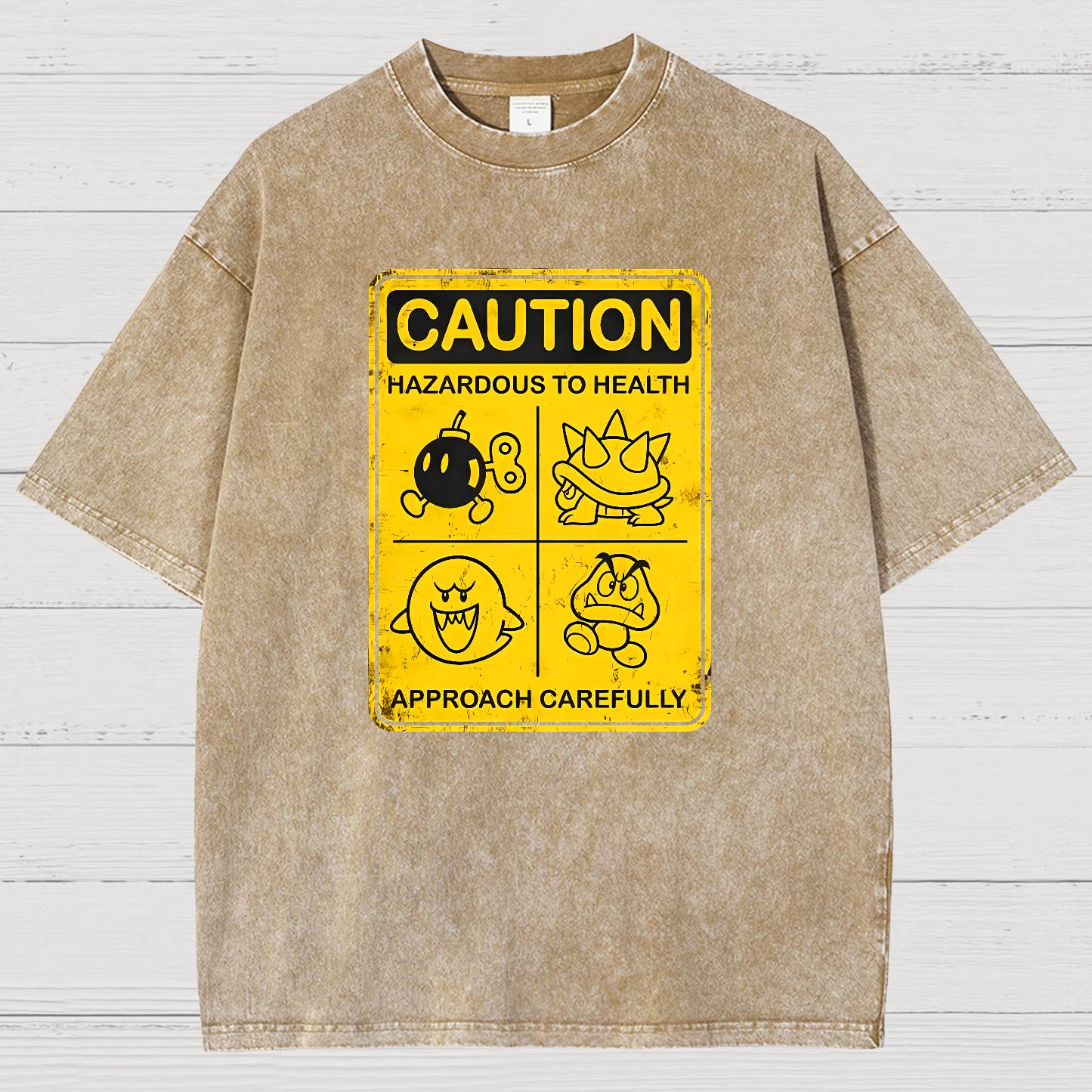 Caution Hazardous To Health Vintage Distressed T-shirt
