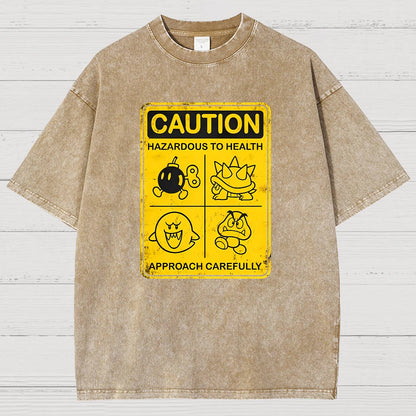 Caution Hazardous To Health Vintage Distressed T-shirt