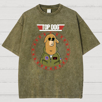 Top Dog.Sarcasm Vintage Distressed T-shirt