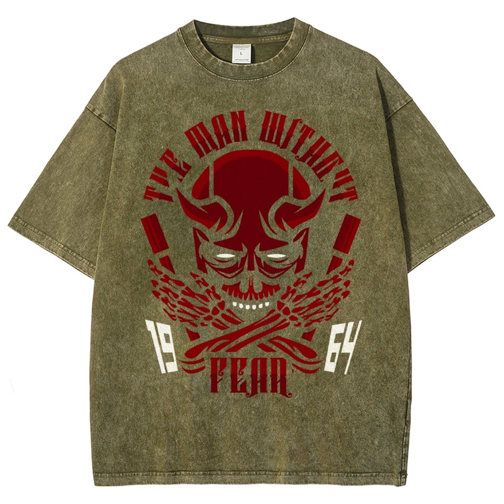 Devil Skull Vintage Distressed T-shirt