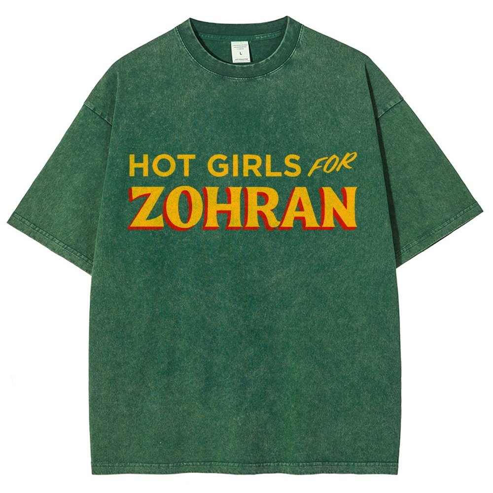 Hot Girls For Zohran Vintage Distressed T-shirt