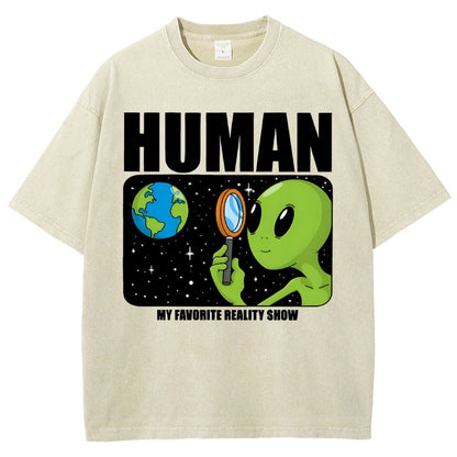 Human  My Favorite Reality Show Vintage Distressed T-shirt
