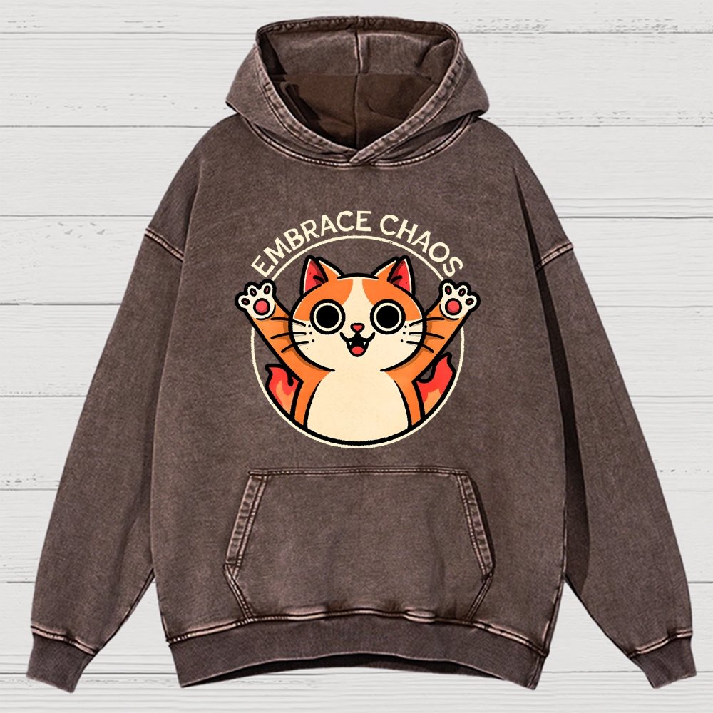 Embrace Chaos Vintage Distressed Hoodie