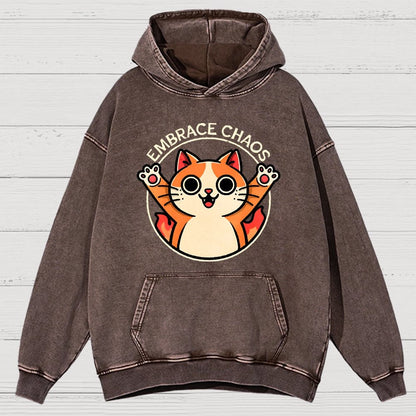 Embrace Chaos Vintage Distressed Hoodie