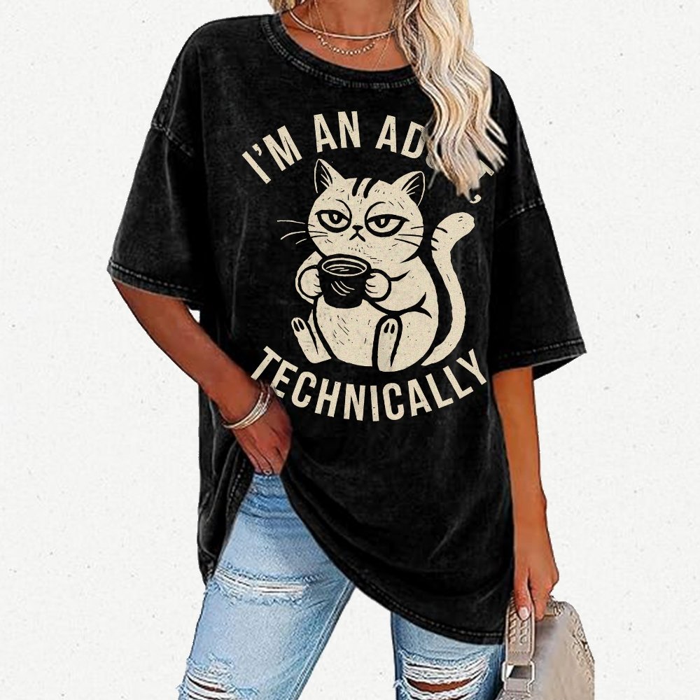 I'm An Adult Technically Vintage Distressed T-shirt