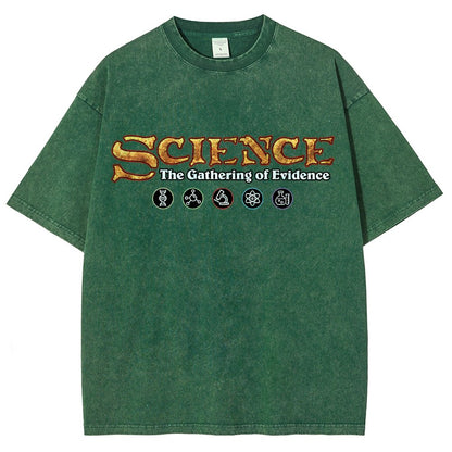 Science The Gathering of Evidence Vintage Distressed T-shirt