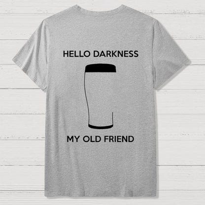 Hello Darkness My Old Friend Nerdy Graphic  Back Printing Geek T-Shirt