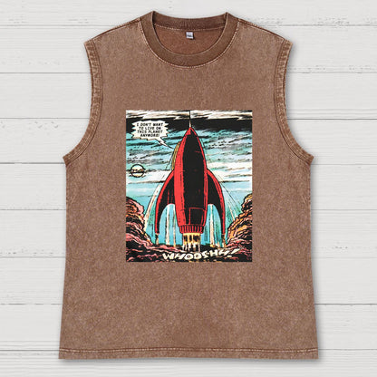 I Don't Want To Live On This Planet Anymore Vintage Distressed Washed Tank